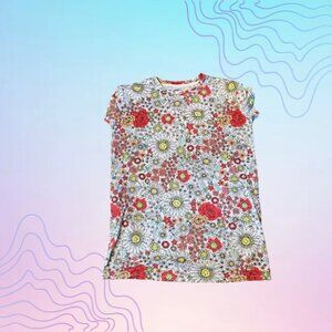 JOYSPUN Floral Print T-Shirt Dress